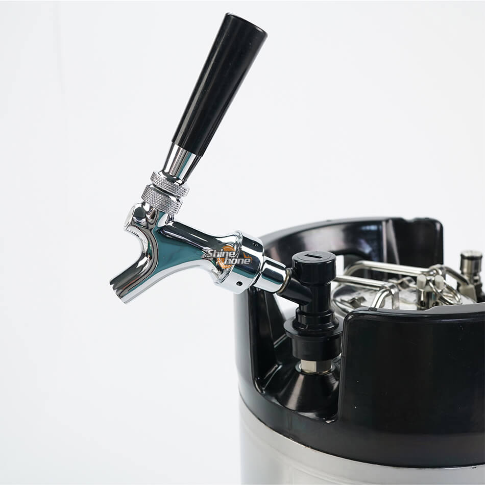 Chromed Beer Faucet with Cornelius Ball Lock Disconnect