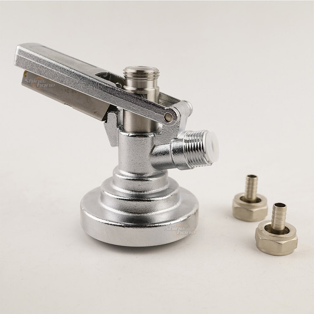 Keg Coupler F System - Brass Body | Stainless Steel Probe
