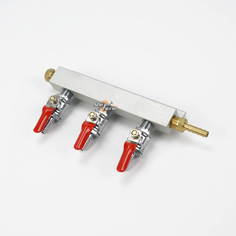 3 Ways 1/4 inch Barbed CO2 Manifold Distributor