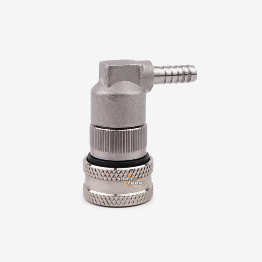 Stainless Ball Lock Disconnect - Barb (Black/Liquid)