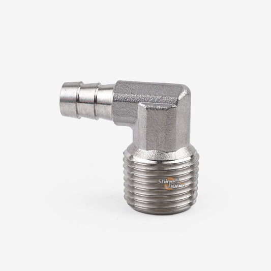 Stainless Elbow Barb 3/8 in. x 1/2 in. MPT
