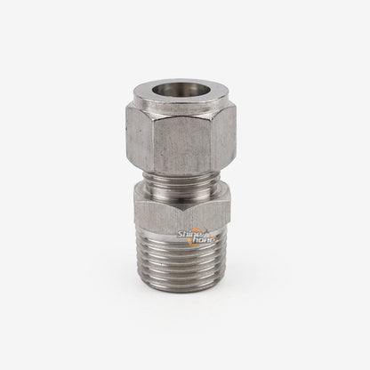 Tube Compression X NPT Threaded Adaptor - 3/8" Tube x 1/2" MNPT