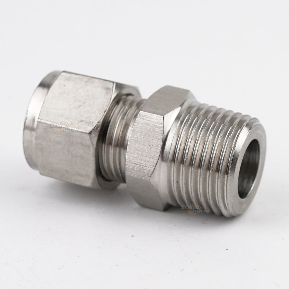 Tube Compression X NPT Threaded Adaptor - 3/8" Tube x 1/2" MNPT