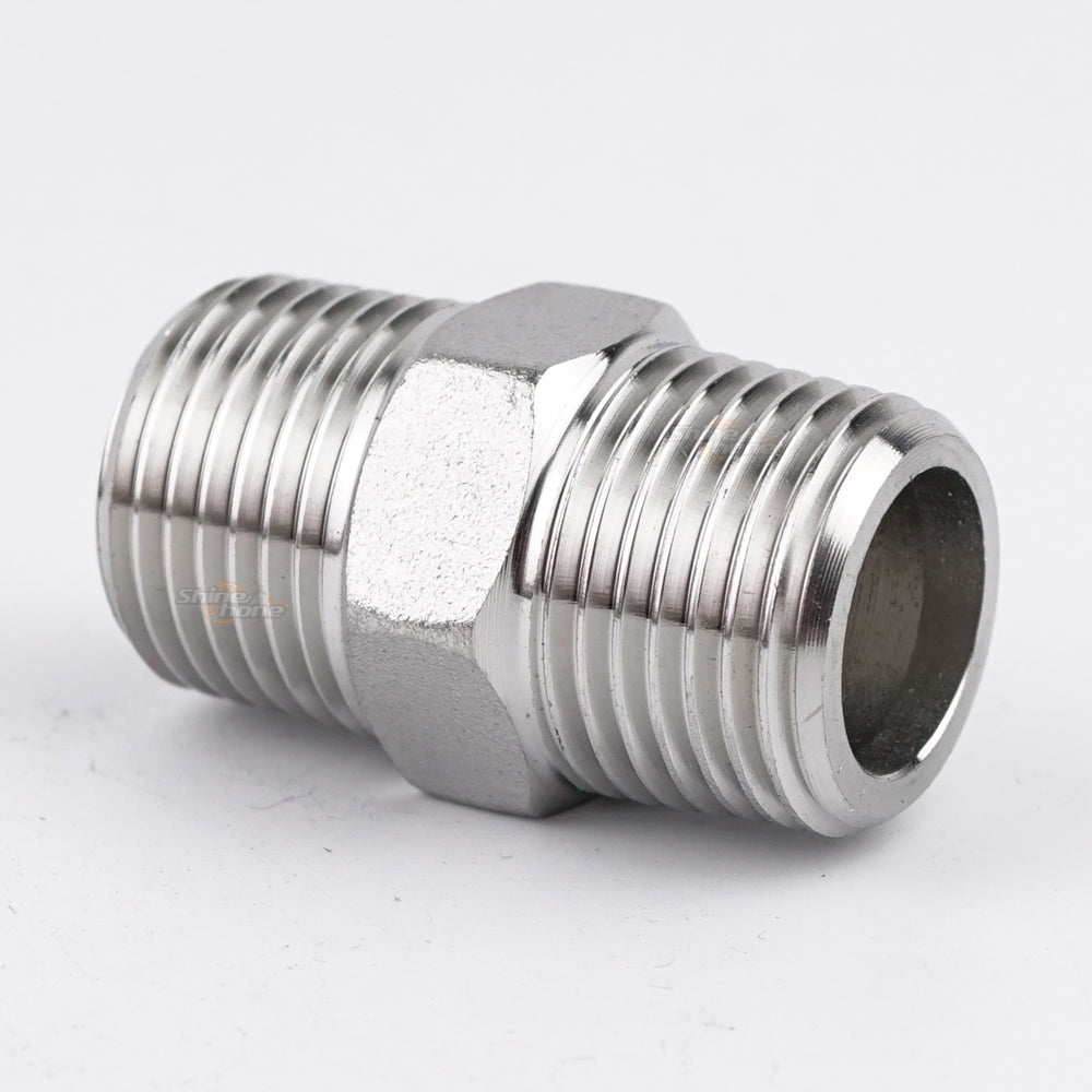 Stainless Hex Nipple - 1/2 inch x 1 ininch Threaded