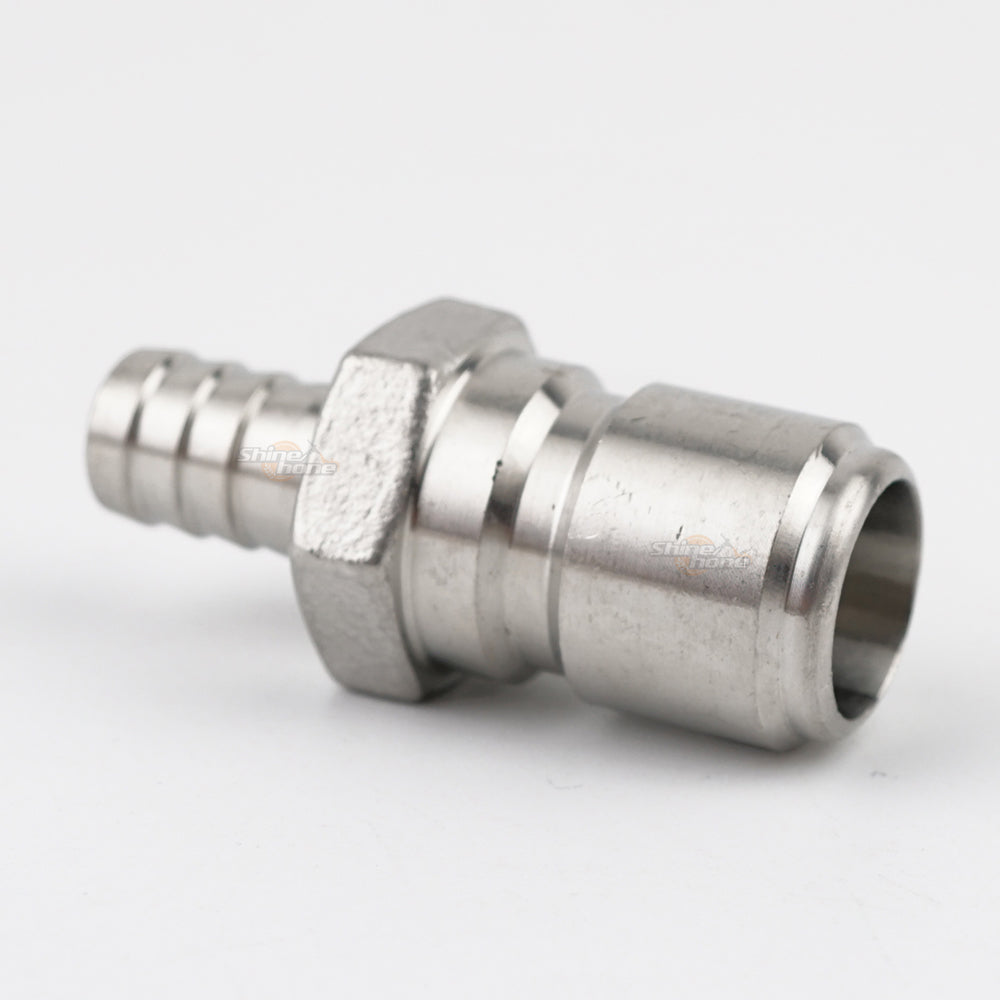 Male QD x 3/8 in. Barb - Stainless Steel Quick Disconnect