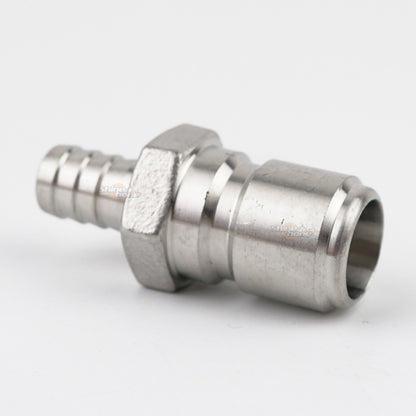 Male QD x 3/8 in. Barb - Stainless Steel Quick Disconnect