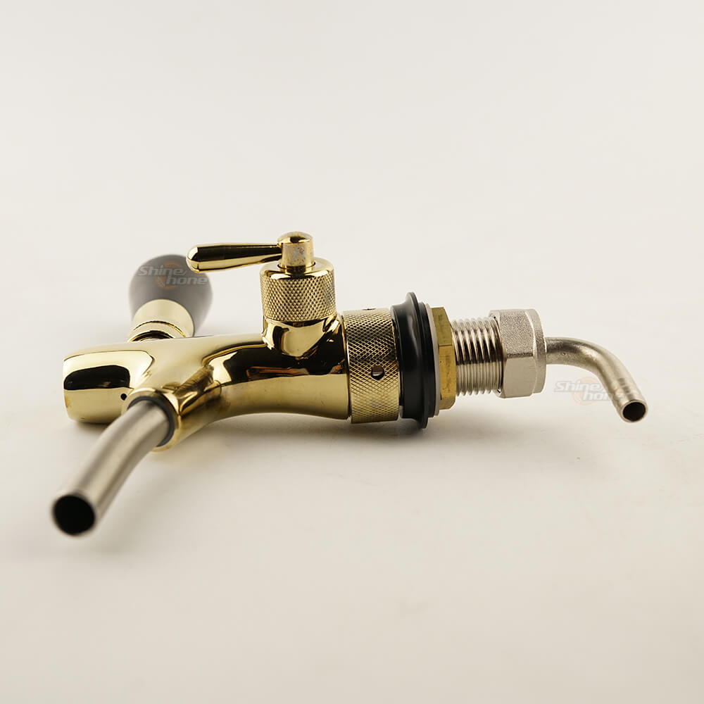 Golden Kegerator Draft Beer Faucet with Flow Controller