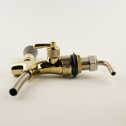 Golden Kegerator Draft Beer Faucet with Flow Controller