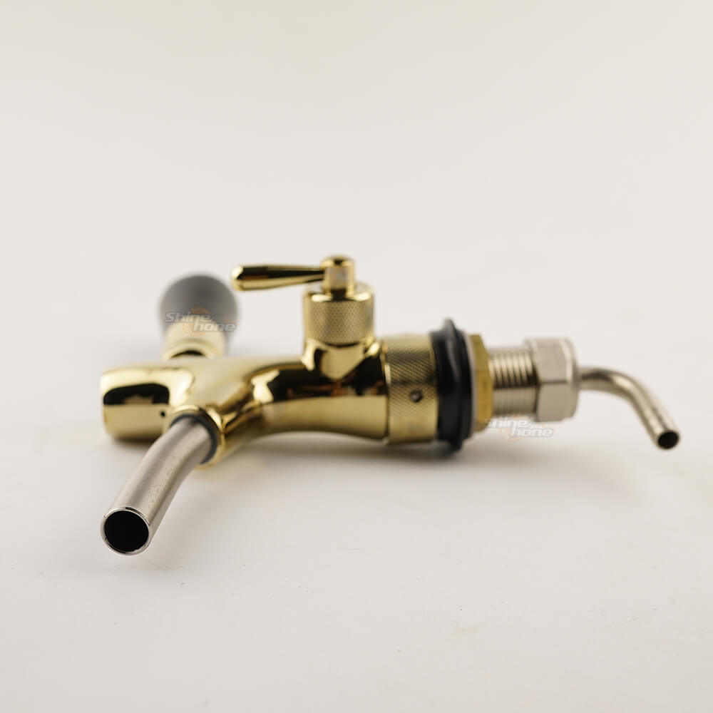 Golden Kegerator Draft Beer Faucet with Flow Controller
