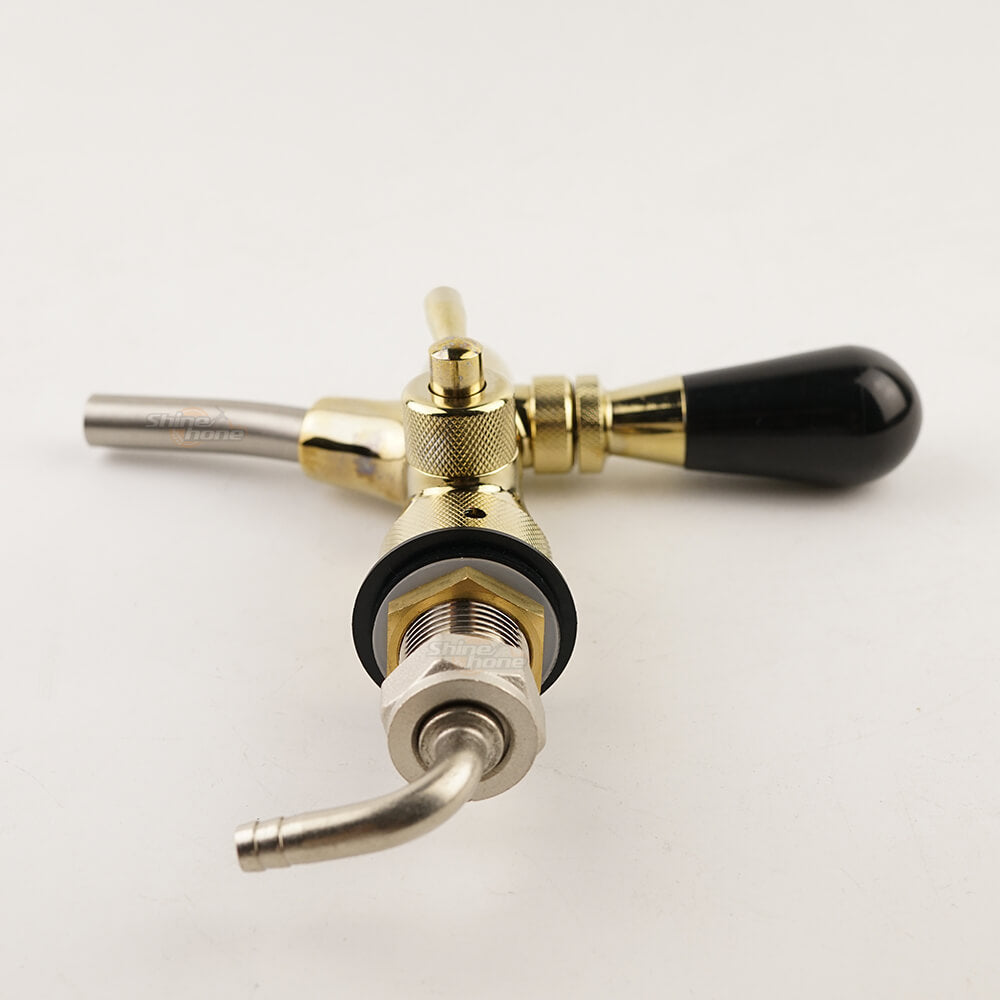Golden Kegerator Draft Beer Faucet with Flow Controller