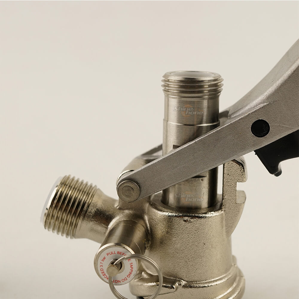 A-Type Keg Coupler German Slider - Brass Body | Stainless Steel Probe