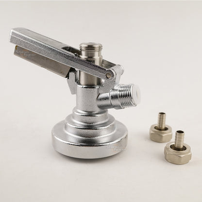 Keg Coupler F System - Brass Body | Stainless Steel Probe