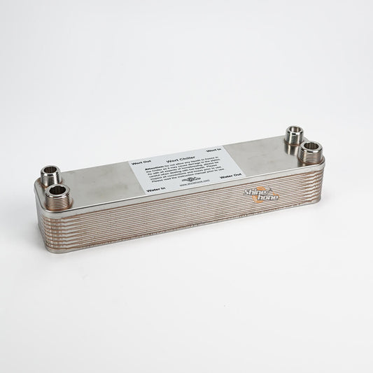 20 Plate Wort Chiller - 12.4" x 2.9"