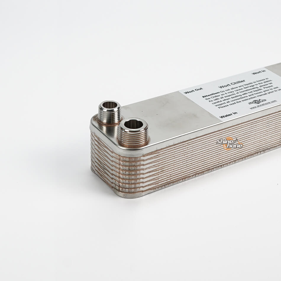 20 Plate Wort Chiller - 12.4" x 2.9"
