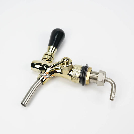 Golden Kegerator Draft Beer Faucet with Flow Controller