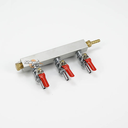 3 Ways 1/4 inch Barbed CO2 Manifold Distributor