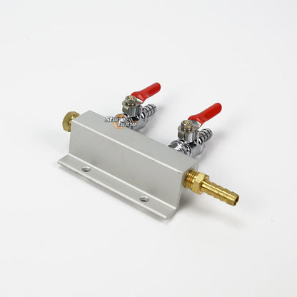 2 Ways 1/4 inch Barbed CO2 Manifold Distributor