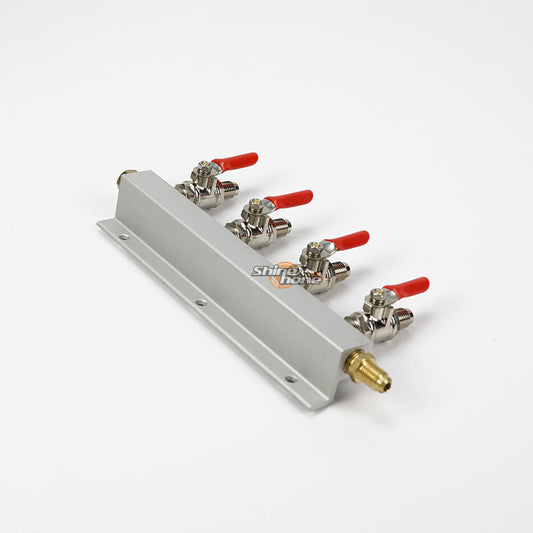 4 Ways 1/4 inch Barbed CO2 Manifold Distributor