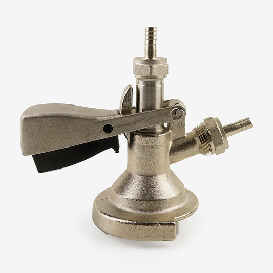 A-Type Keg Coupler German Slider - Brass Body | Stainless Steel Probe
