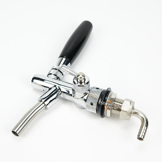 Chromed Kegerator Draft Beer Faucet with Flow Controller