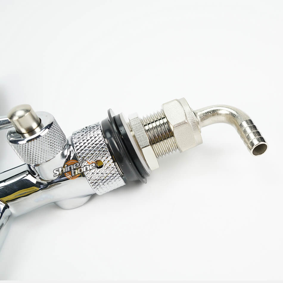 Chromed Kegerator Draft Beer Faucet with Flow Controller