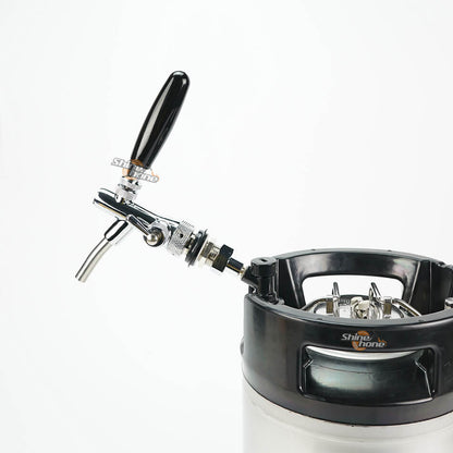 Chromed Kegerator Draft Beer Faucet with Flow Controller
