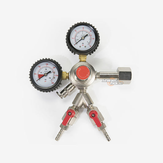 Dual Gauge CO2 Beer Regulator with Air Splitter